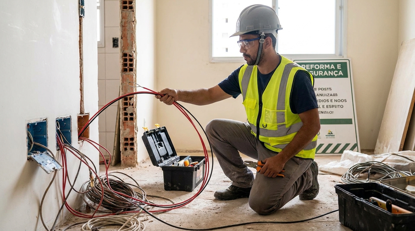 Substituição de fios antigos em Gravataí‑RS